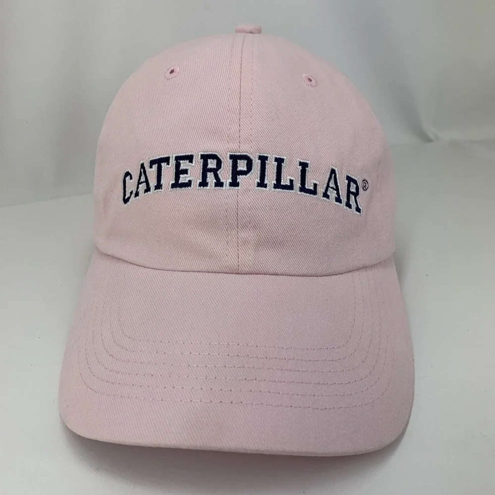 Caterpillar Pink Hat CAT Adjustable Strapback Cotton Baseball Cap